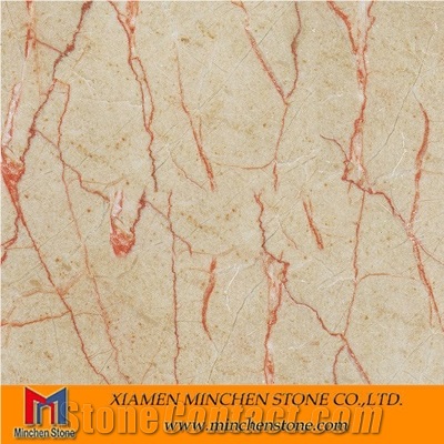 Filetto Rosso Marble Tile,China Beige Marble