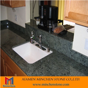 Verde Maritaca Granite Kitchen Countertop, Green Granite Kitchen Countertops