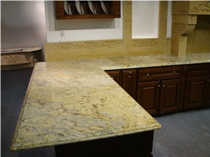 Golden Crystal Yellow Granite Countertop
