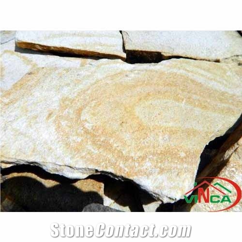Natural Stone Yellow Gneiss Flagstone