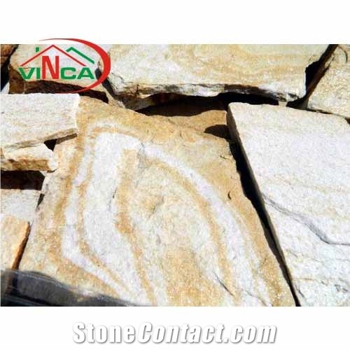 Natural Stone Yellow Gneiss Flagstone