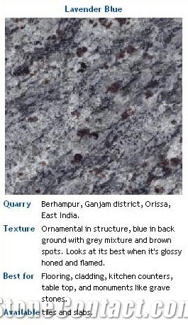 Lavender Blue Granite Slabs & Tiles