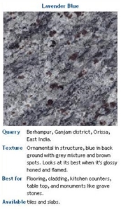 Lavender Blue Granite Slabs & Tiles