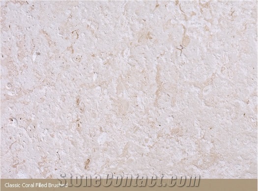 Classic Coral Stone Filled Brushed Tile