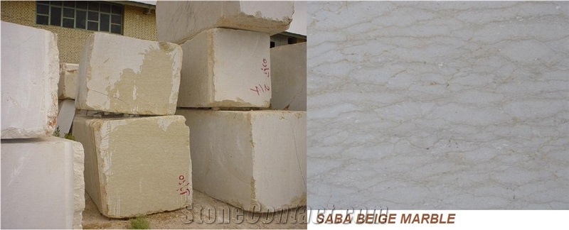 Saba Cream Beige Marble Block
