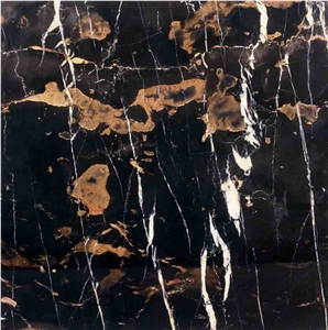Black and Gold Marble, Michaelanglo Black Marble Slabs & Tiles