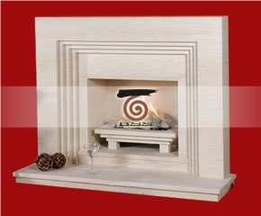 White Marble Fireplace Handcarved Stone Fireplace Mantel Modern Style