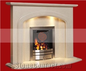 White Marble Fireplace Handcarved Stone Fireplace Mantel Modern Style
