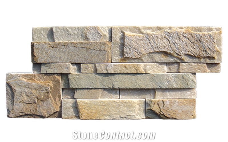 China Grey Quartzite Culture Stone for Wall Cladding