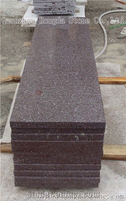 Brown Porphyry Granite Tile, Thunder Brown