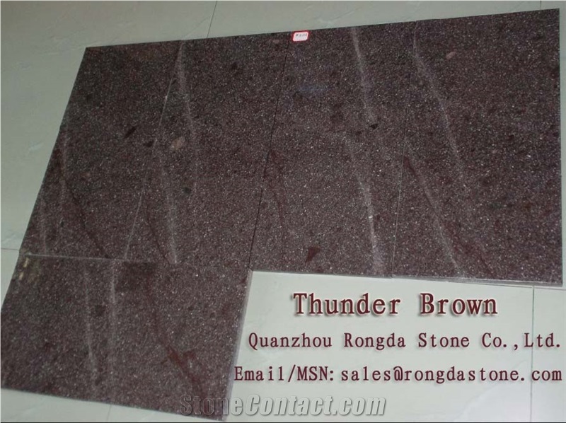 Thunder Brown, Brown Porphyry Granite Slab