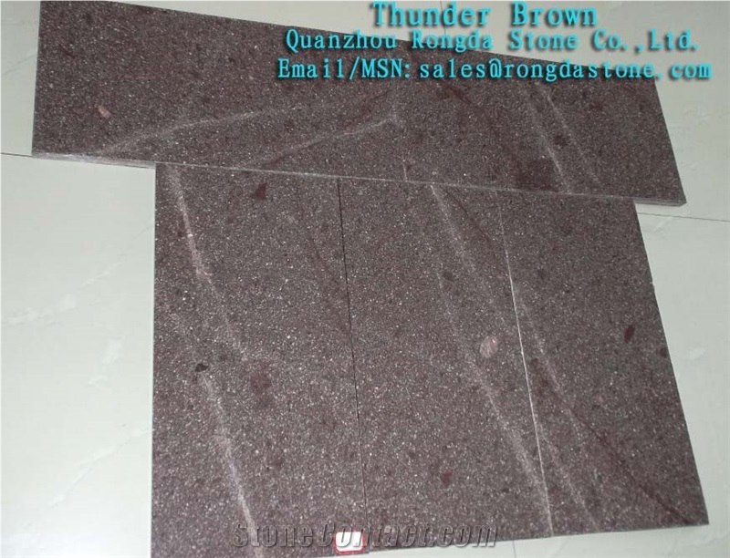 Thunder Brown, Brown Porphyry, Purple Porphyry Slabs & Tiles