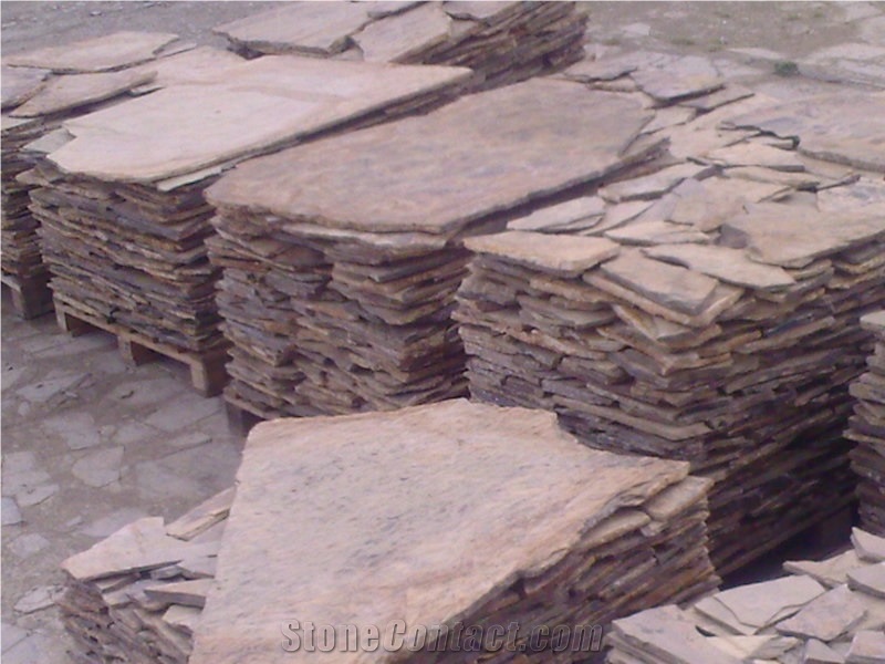 Fossil Stone, Beige Quartzite Flagstone