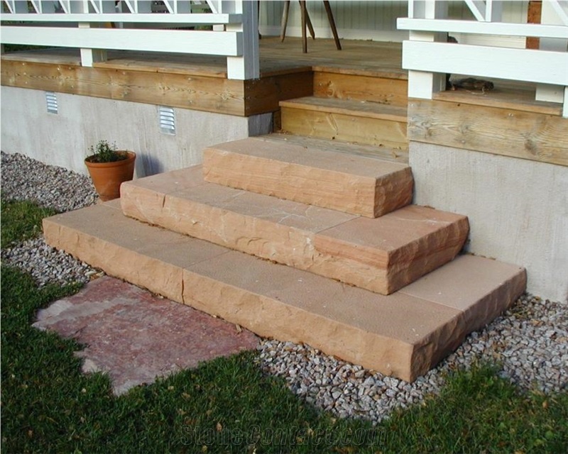 Orsasandsten Sandstone Steps, Red Sandstone