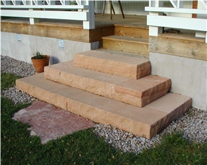 Orsasandsten Sandstone Steps, Red Sandstone