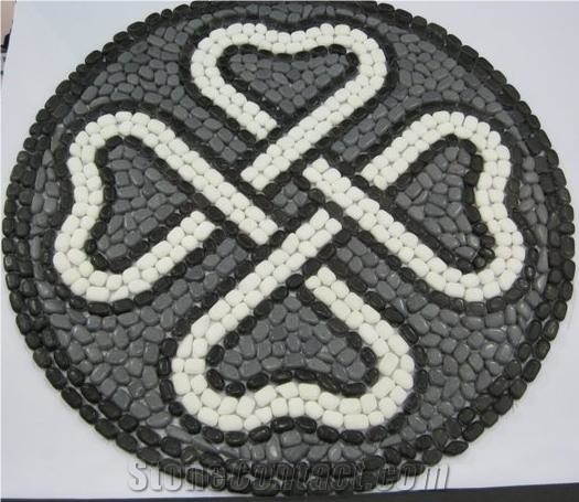Pattern, Mosaic Meddlation, Mosaic Border,Pebble Stone Mosaic Medallion