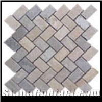 Crystal Silver Slate Mosaic Tile, Crystal Silver Grey Slate Mosaic