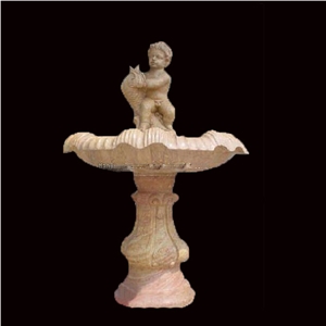 Beige Marble Outdoor Fountains