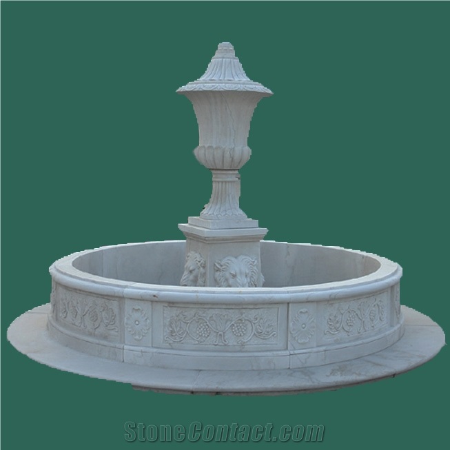 Beige Marble Garden Water Fountain