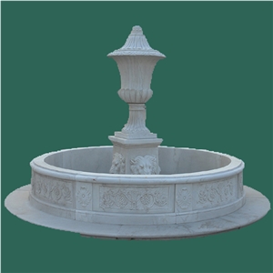 Beige Marble Garden Water Fountain