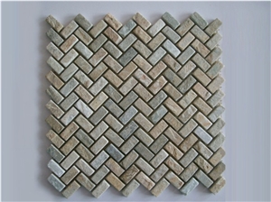 Mosaic Tile, Garden Mosaic Flooring Tile ,petal D, Sesame Yellow Slate Mosaic