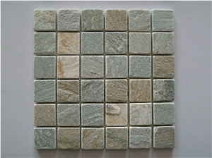Mosaic Tile,rusty Slate Lined Mosaic