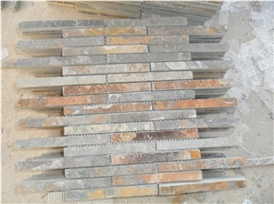 Mosaic Tile,rustyslate Lined Mosaic