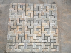 Mosaic Tile,rustyslate Lined Mosaic
