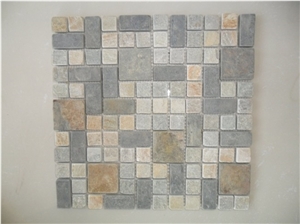 Mosaic Tile,rustyslate Lined Mosaic,paving Stone