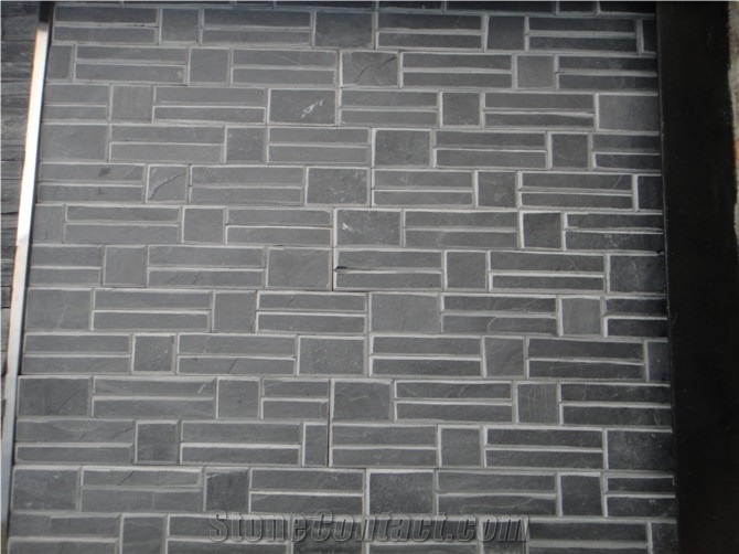 P018 Black Slate Wall Cladding