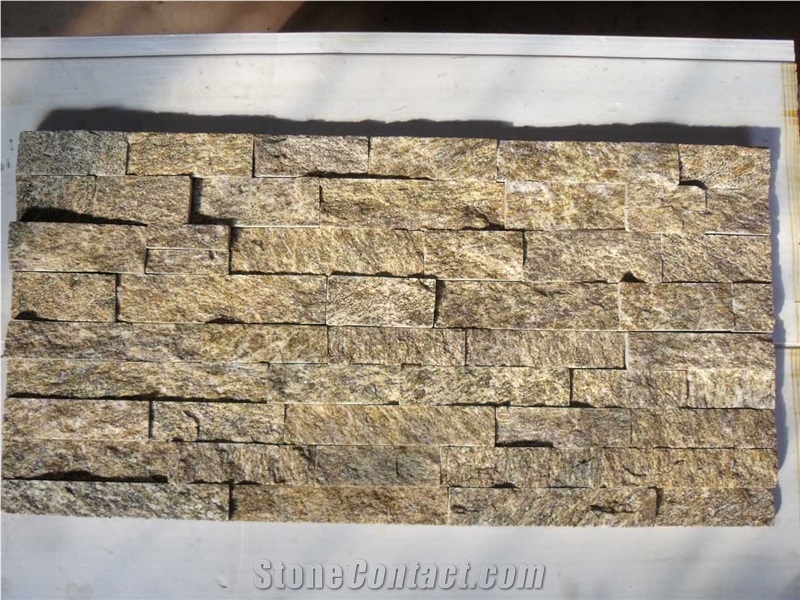 Wall Decoration Stone, Culture Stone Yellow Quartzite Cultured Stone