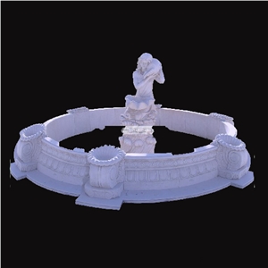 White Marbe Stone Fountain, White Marble Fountain