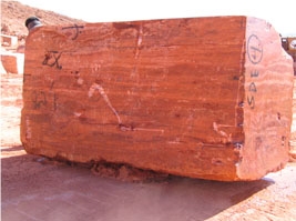 Persian Red Travertine Blocks