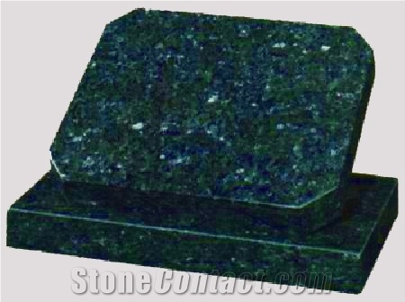 Blue Pearl Granite Slant Gravestone