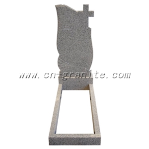 Grey Granite Tombstone, Russian Tombstone