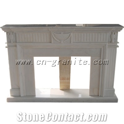 Marble Fireplace, White Marble