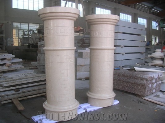 Top Quality Marble Column, Beige Marble Column
