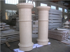 Top Quality Marble Column, Beige Marble Column