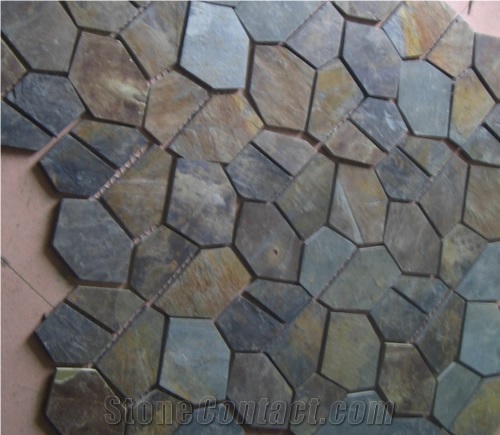 Polygonal Slate,Polygonal Rusty Slate Tile