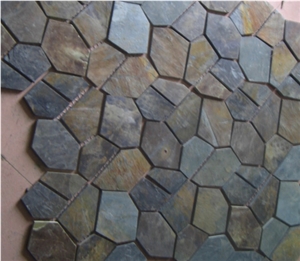 Polygonal Slate,Polygonal Rusty Slate Tile