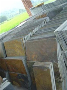 Rusty Slate Wall Tile,China Yellow Slate
