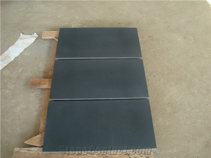 Honed Grey Basalt / Andesite Cut to Size Tiles / China Grey Basalt Wall Cladding / Pavers