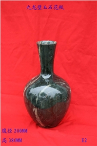 Vase with Ink Jade ,Huaan Jade