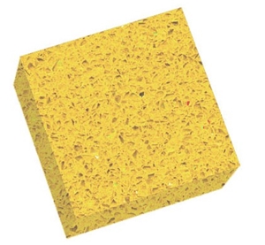 Sparkle Yellow Engineered Quartz Stone Tiles and Slabs for Commercial Mall and Airport