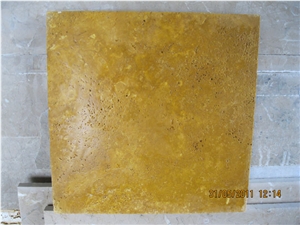 Tumbled Yellow Travertine Slabs & Tiles