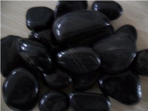 Black High-polished Decorative Pebble