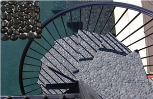 Black Indoor Pebble Mosaic Tile