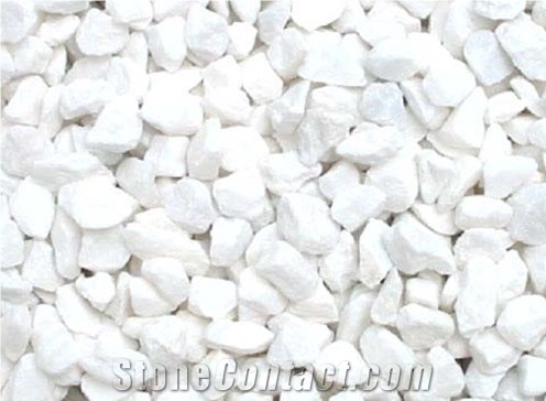Crushed Snow White Marble Pebble