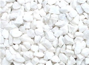 Crushed Snow White Marble Pebble