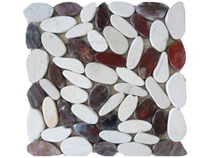 Mixed Pebble Stone Mosaic Tile